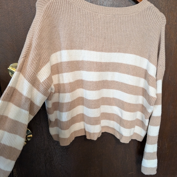 2/$12 Sincerely Jules | striped cropped sweater - Picture 6 of 6